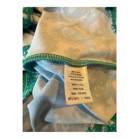 Cabana Life UPF 50 Women's Off-Shoulder Turquoise Resort Mini Dress Beach Cruise - Picture 12 of 16